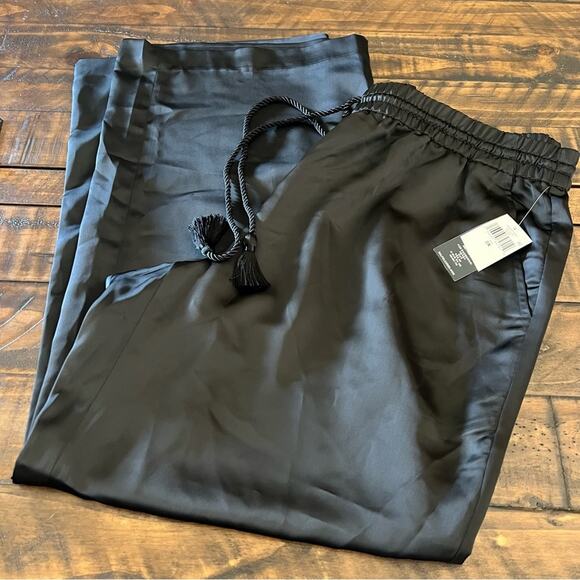 Lauren Ralph Lauren Satin Charmeuse Wide Leg Drawcord Pants Plus Size NEW 2X - Picture 7 of 9